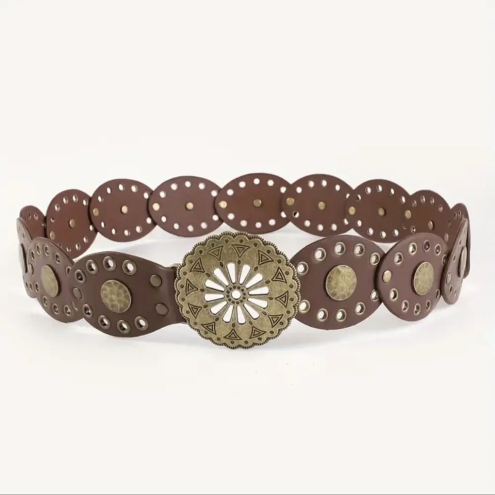 Studded Western Belt Retro Style Bohemian Style Womens Boho Belts